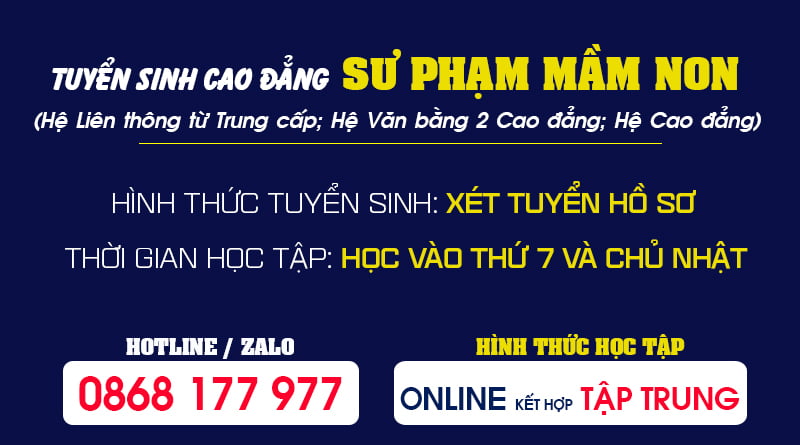 Tuyển sinh Cao đẳng Sư phạm mầm non
