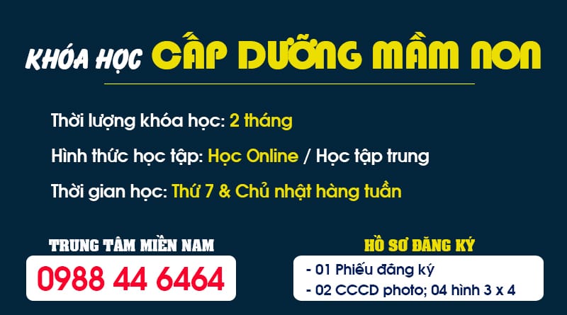 Khóa học Cấp dưỡng mầm non