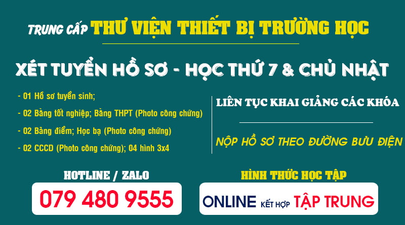 Tuyển sinh Trung cấp Thư viện Thiết bị trường học
