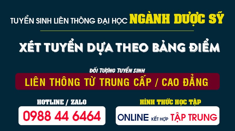 Tuyển sinh Liên thông Đại học Dược năm 2024