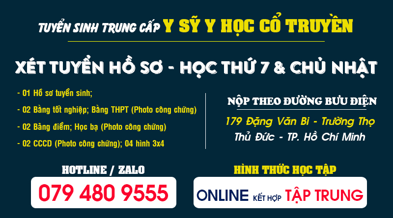Trung cấp Y sỹ Y học cổ truyền - Học Online - Học tập trung
