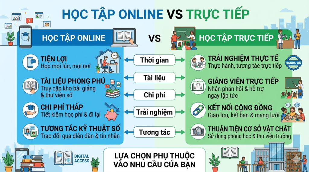 So sánh khóa học thuốc bảo vệ thực vật online và trực tiếp